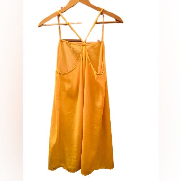 EUC Stone Row by Volcom -Yellow Summer Skater Shift Swing T-Back Racerback Dress - Picture 2 of 12